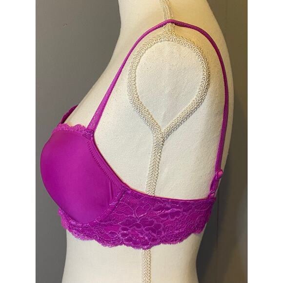 Victoria's Secret Dream Angels Lightly Lined Demi Bra 32D Pink / Purple - Picture 10 of 12